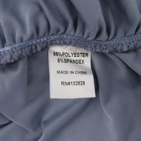 Superdown Suzette Dress Blue Gray Mini Ruched Cutout Tie Stretch Knit Halter L - Picture 9 of 13